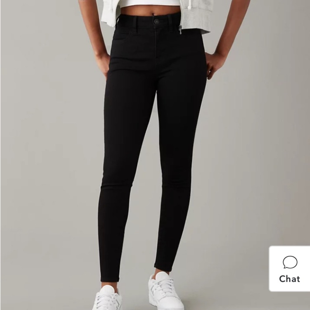 American Eagle Next-Level Stretch High-Waisted Curvy Black Skinny Jeans
